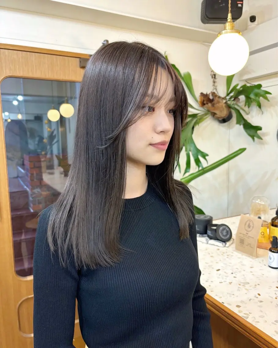 ロング カラー グレージュ オリーブグレージュ オリーブグレー ロング トリートメント ayano🫧 《CIEN》のヘアスタイル