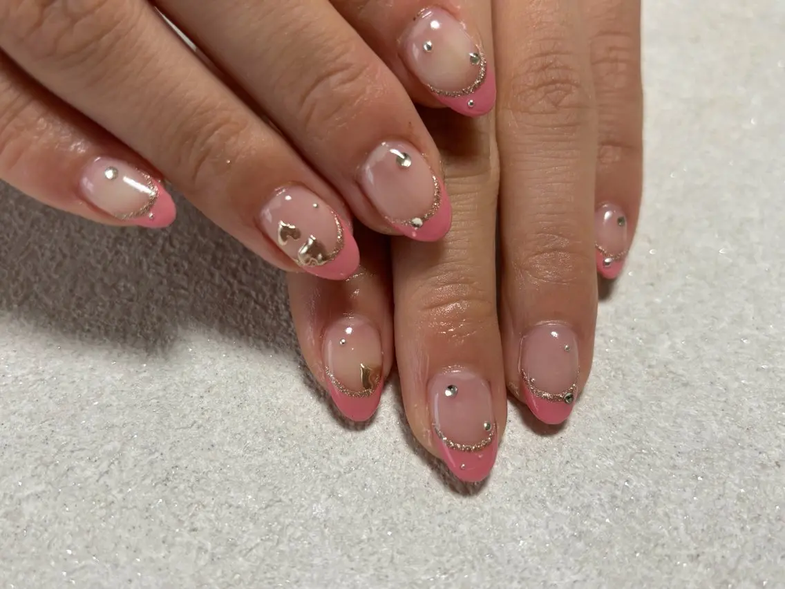 ネイル オーロラネイル フットネイル フレンチネイル ジェルネイル 韓国ネイル ハンドネイル kiki nail &brow二子玉川のネイルデザイン