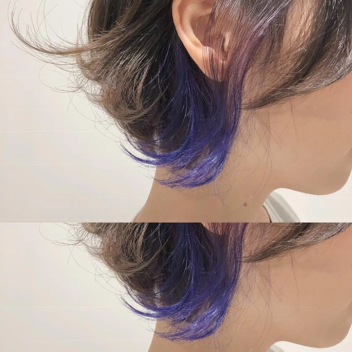 ショート パープルカラー カット ヘアカラー 上川 開生のヘアスタイル