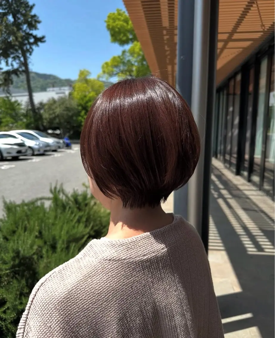 ショート ショートボブ ボブ ショートヘア 出口 凜乃介のヘアスタイル