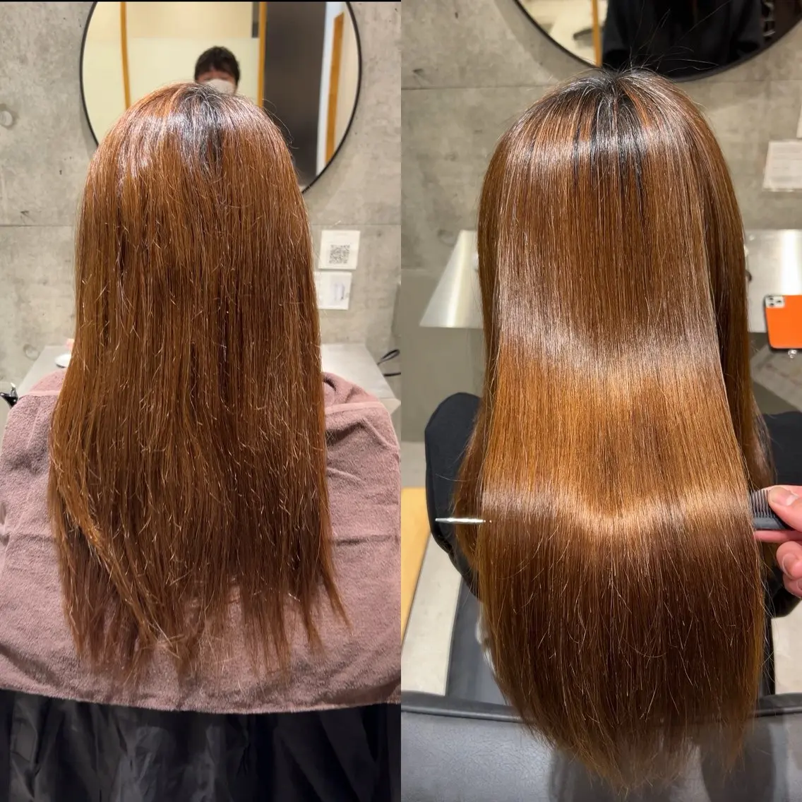 セミロング パーマ 乾かすだけでまとまる 髪質改善✨のヘアスタイル