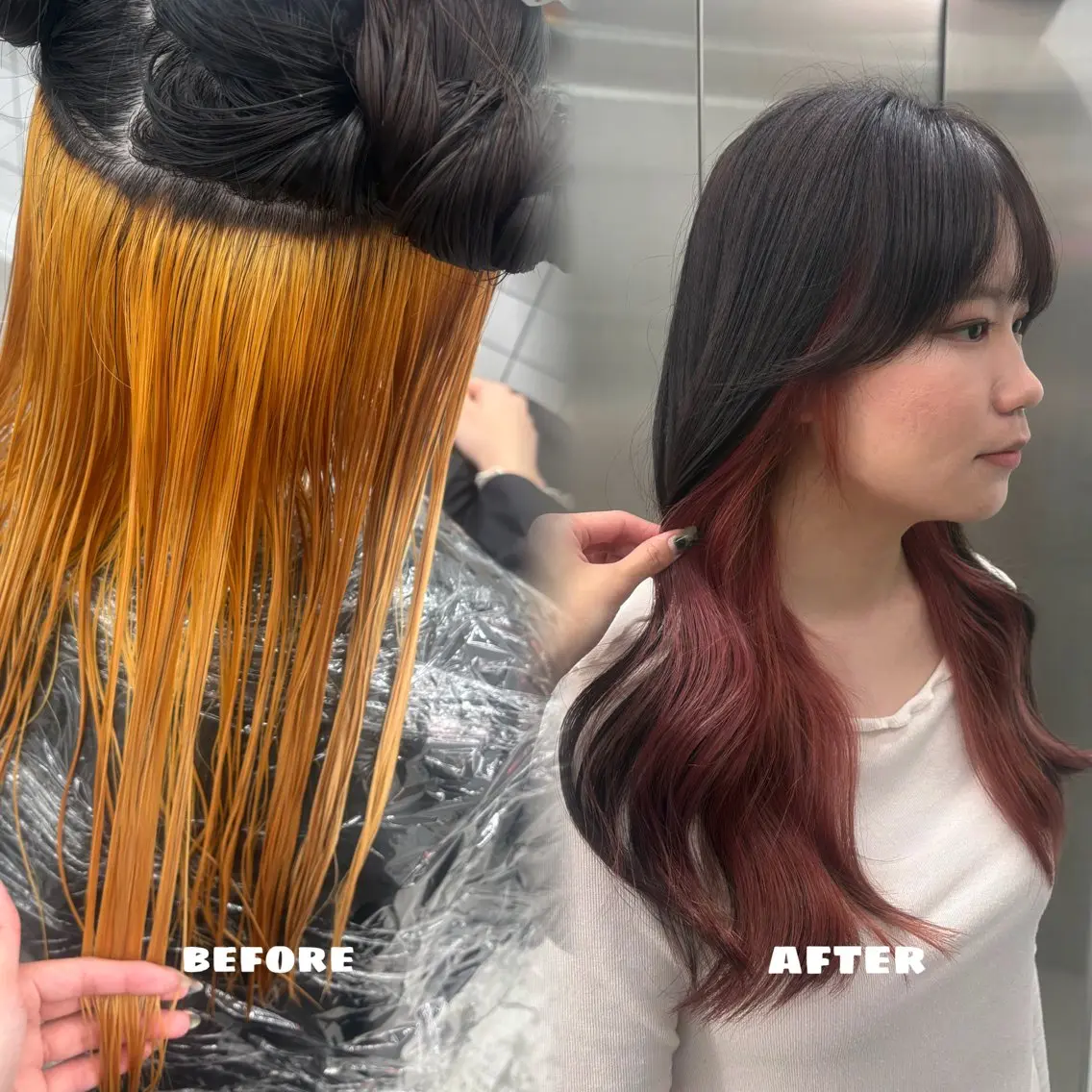 ロング カラー ブリーチ ブラウンカラー ピンクカラー カット ヘアカラー 🌟ゆりあ🌟 JILLSTUDIOのヘアスタイル