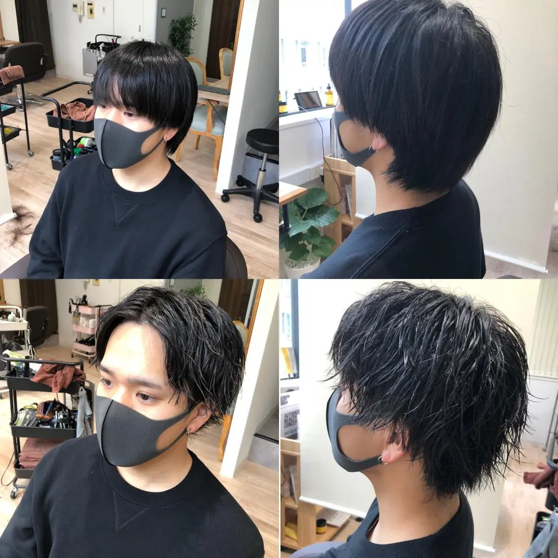 ショート カラー パーマ メンズ 萩原 丈のヘアスタイル