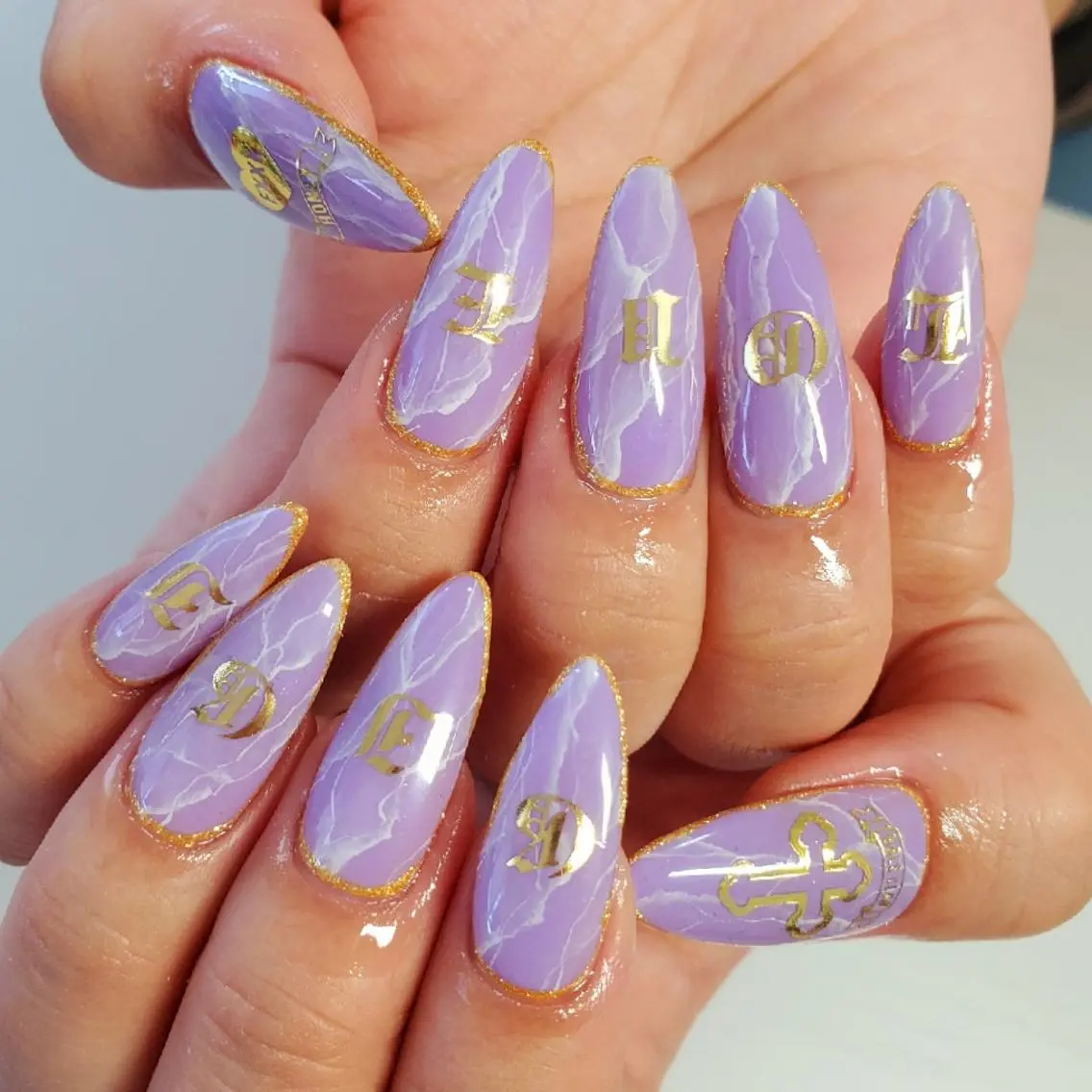 ネイル 大理石ネイル(マーブル) . MAKI NAILのネイルデザイン