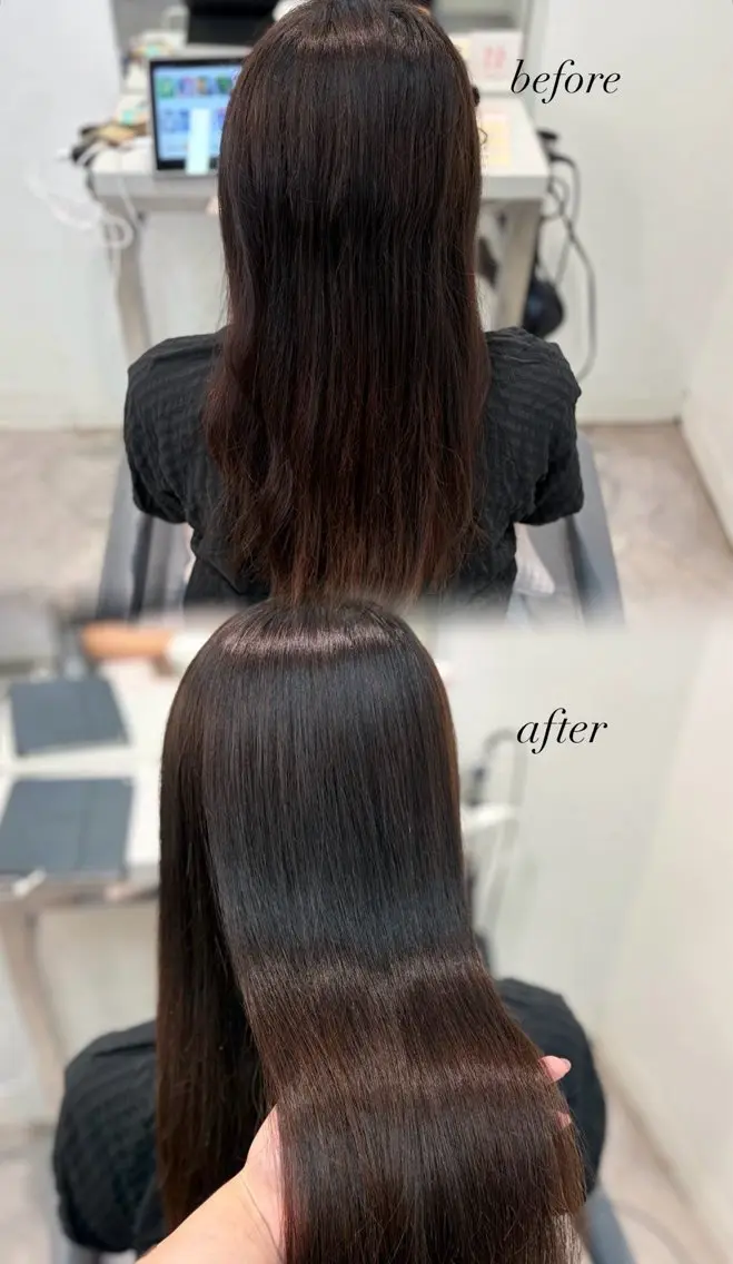 ロング パーマ 縮毛矯正 伊原 愛実のヘアスタイル