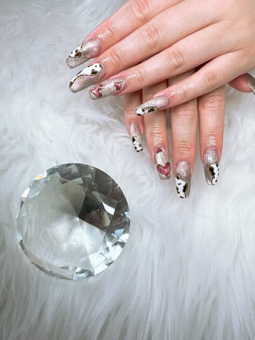 ネイル アニマル柄 ハート nail salon OnRのネイルデザイン