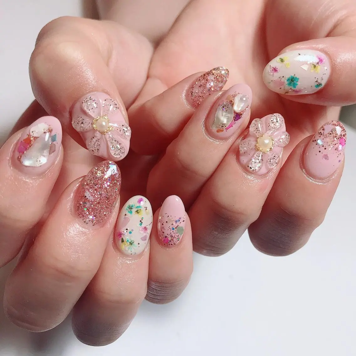 ネイル フラワーネイル ジェルネイル ハンドネイル Nakazawa Mayuのネイルデザイン