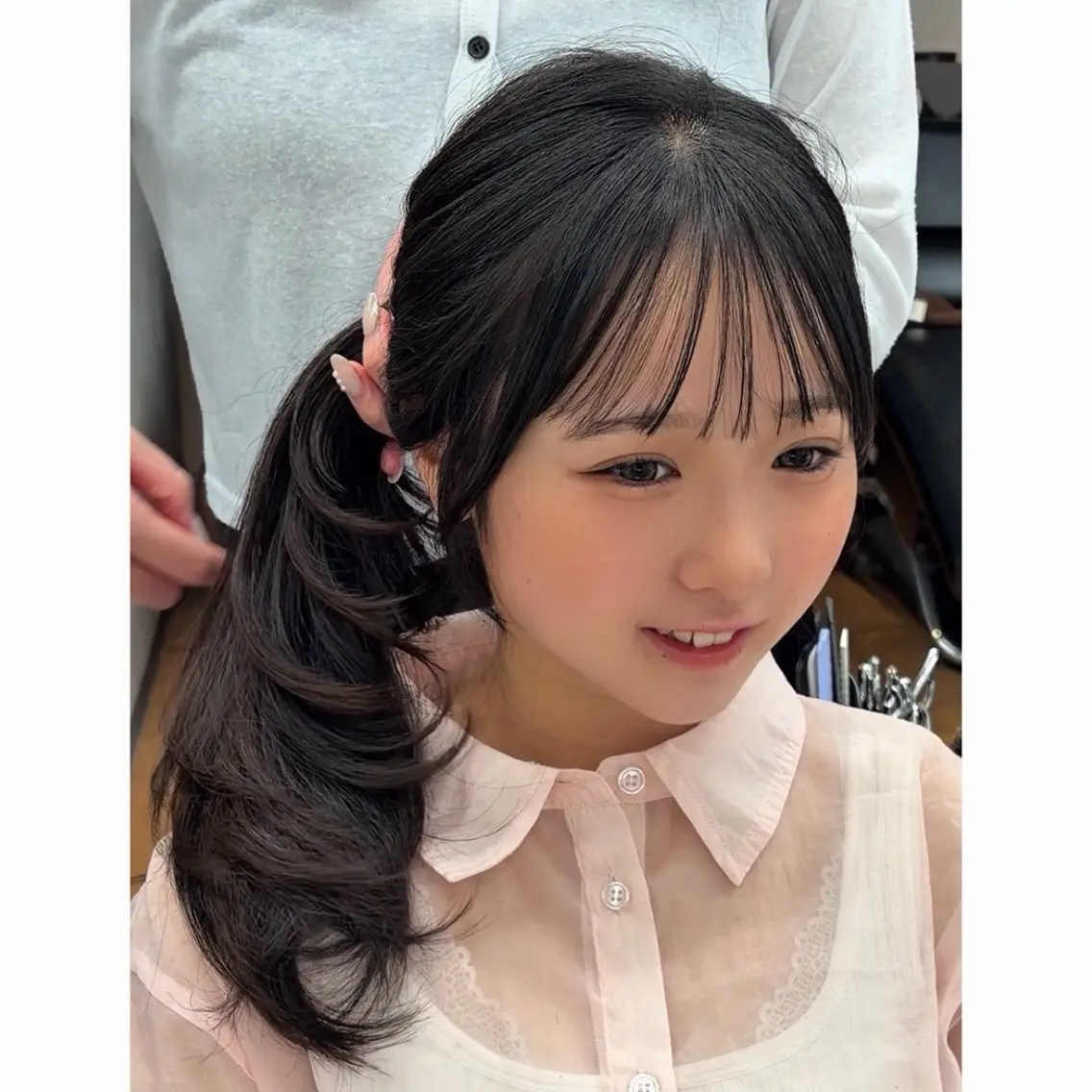 セミロング カラー カット ヘアカラー トリートメント 結べるレイヤーカット /カラー/あさかのヘアスタイル