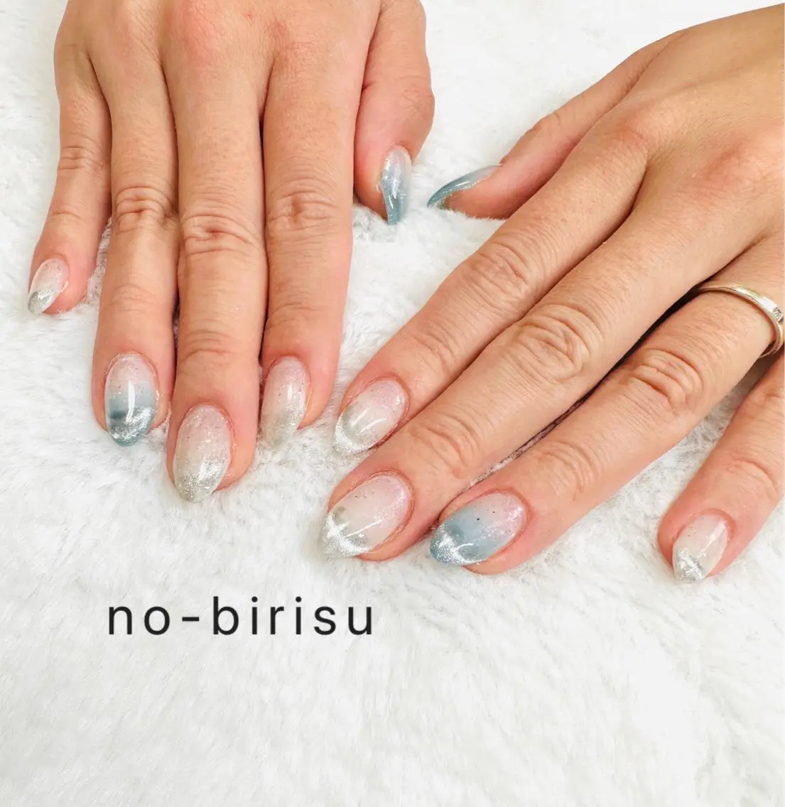 ネイル ラメ(グリッター) マグネットネイル ハンドネイル no-birisu nailのネイルデザイン