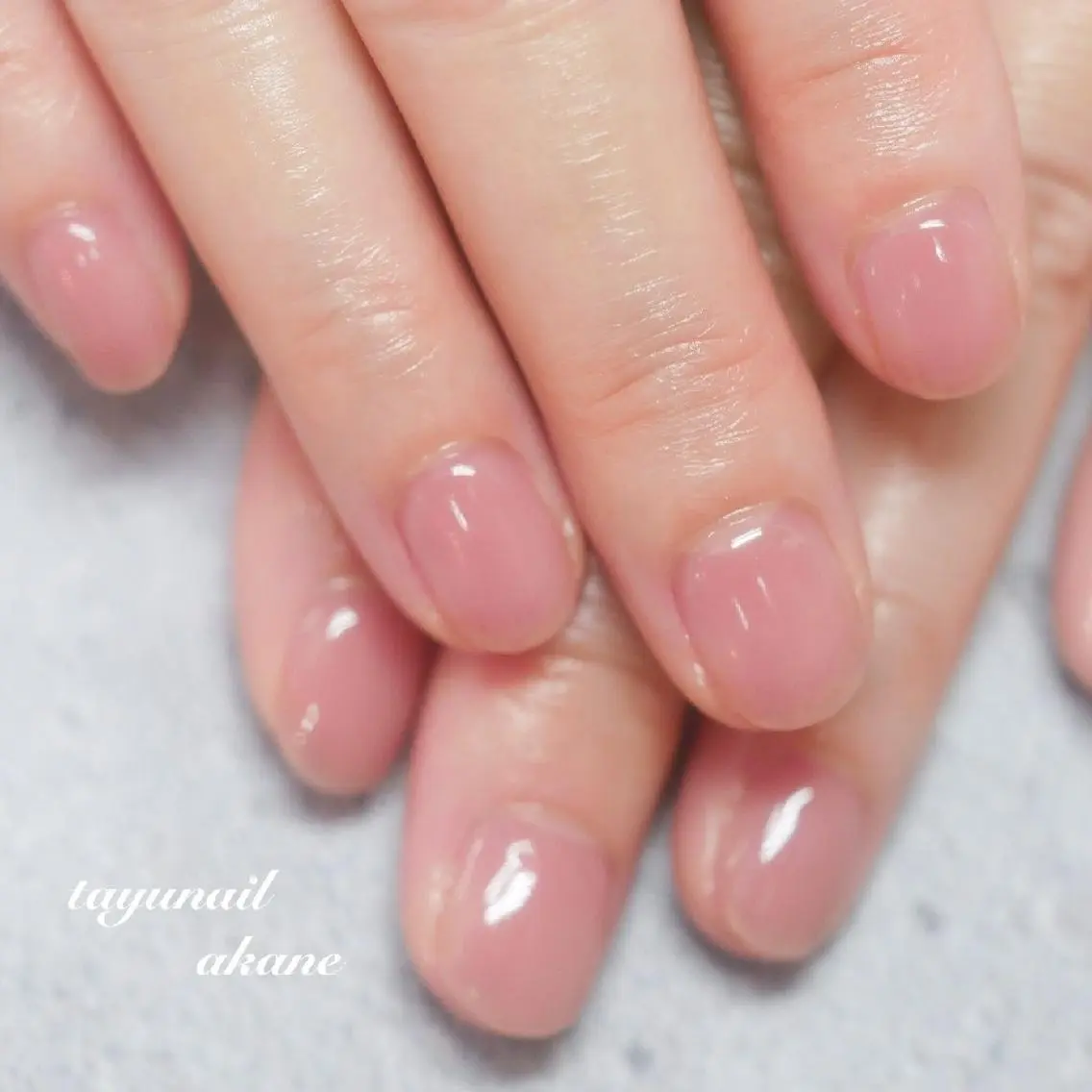 ネイル ブルー ジェルネイル ワンカラーネイル パラジェル ネイルサロン 【たゆnail】のネイルデザイン
