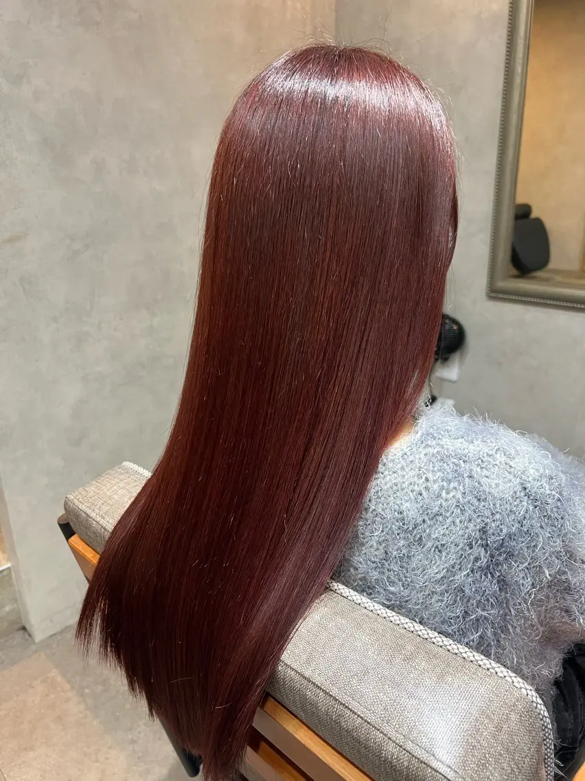 ロング カラー ブリーチ カット ヘアカラー トリートメント 寺田 彩記のヘアスタイル