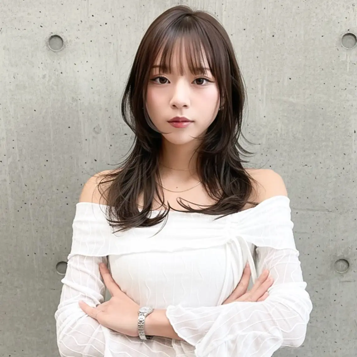 セミロング カット ヘアカラー ショート〜ミディアム 喜多司のヘアスタイル