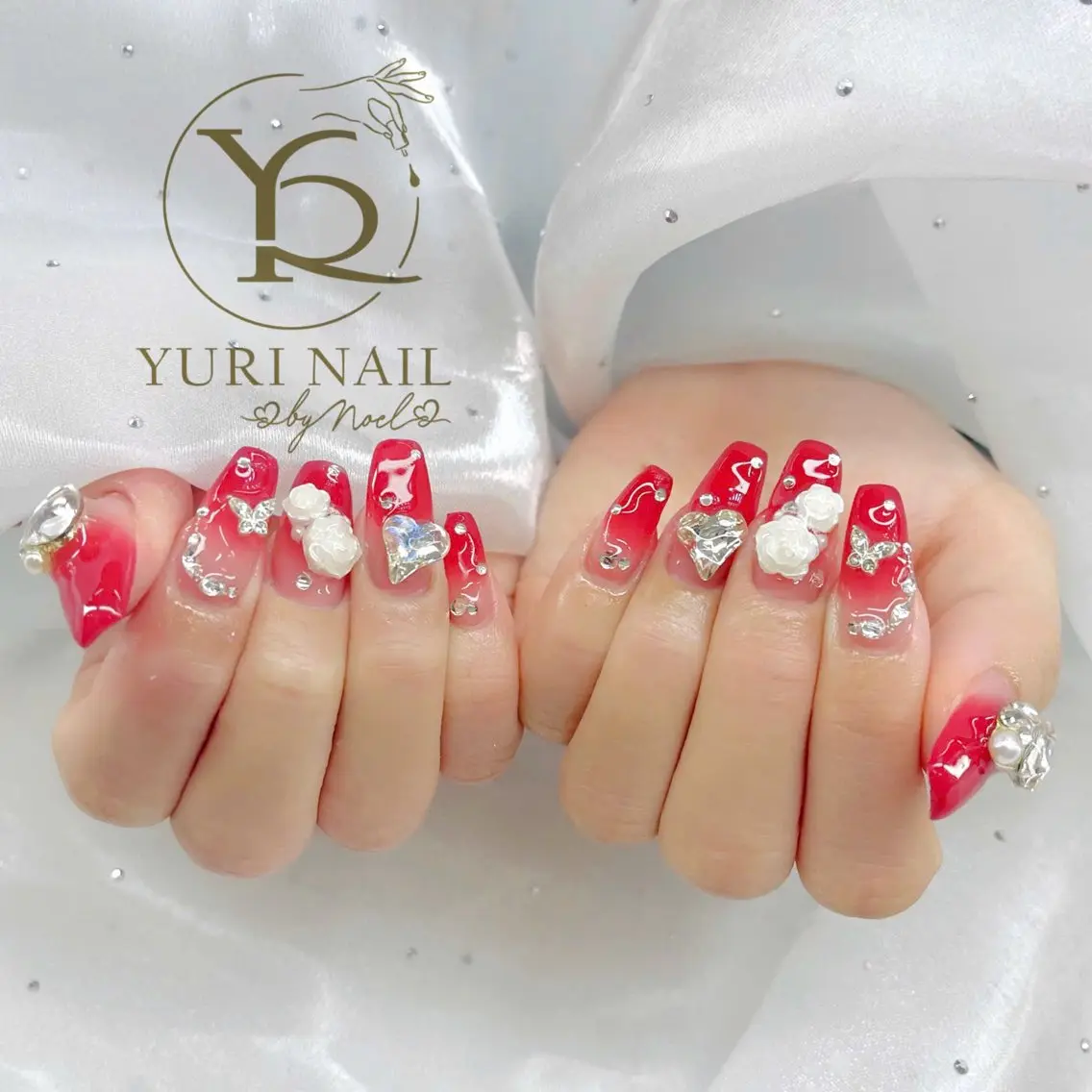 ネイル チークネイル フットネイル フレンチネイル グラデーション キラキラネイル ハンドネイル フットネイル ハンドケア YURI Nail Funabashiのネイルデザイン