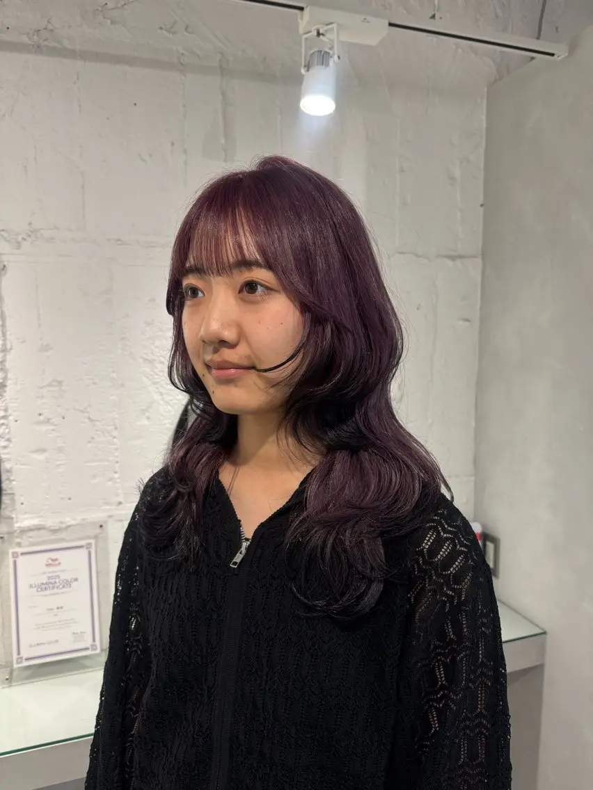 セミロング カット ヘアカラー トリートメント 新宿/顔周りカット +レイヤー=しずく♩のヘアスタイル