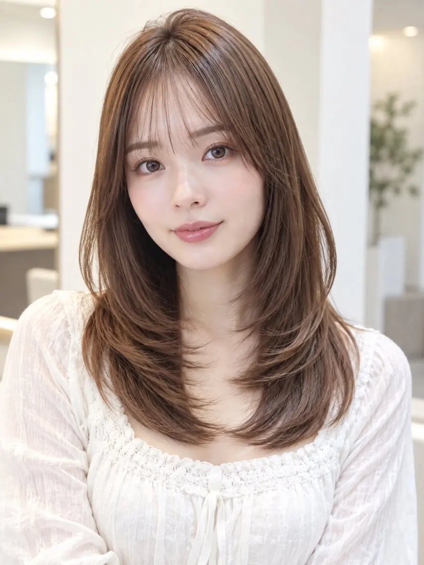 ロング カラー ベージュカラー レイヤーカット カット ヘアカラー 🫧レイヤー／透明感 🫧Ryuseiのヘアスタイル