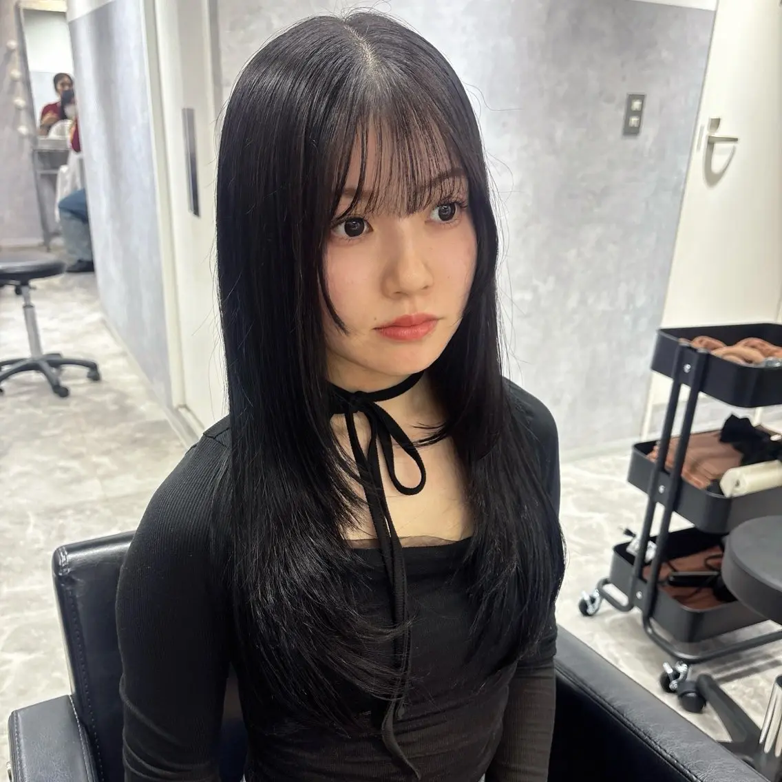 ロング カラー 縮毛矯正 トリートメント ハイトーン ayane💖のヘアスタイル