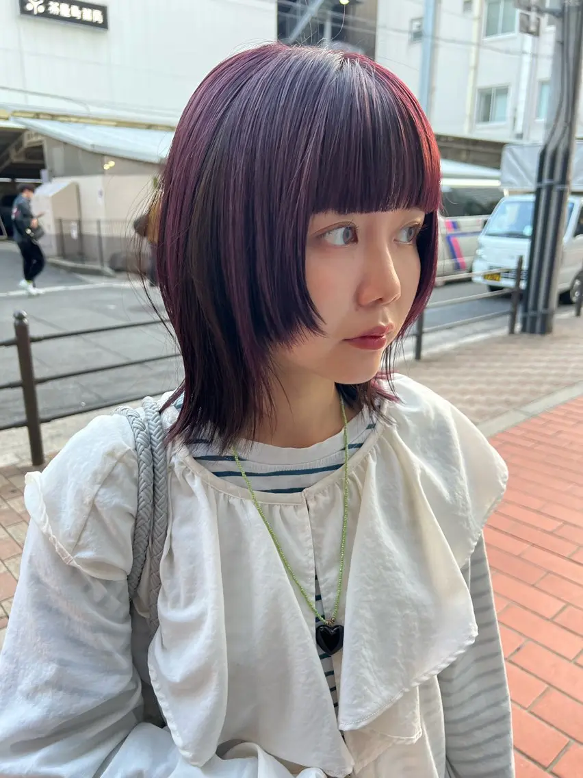 ミディアム カット ヘアカラー トリートメント スダユーヤ 💫推しカラーウルフのヘアスタイル