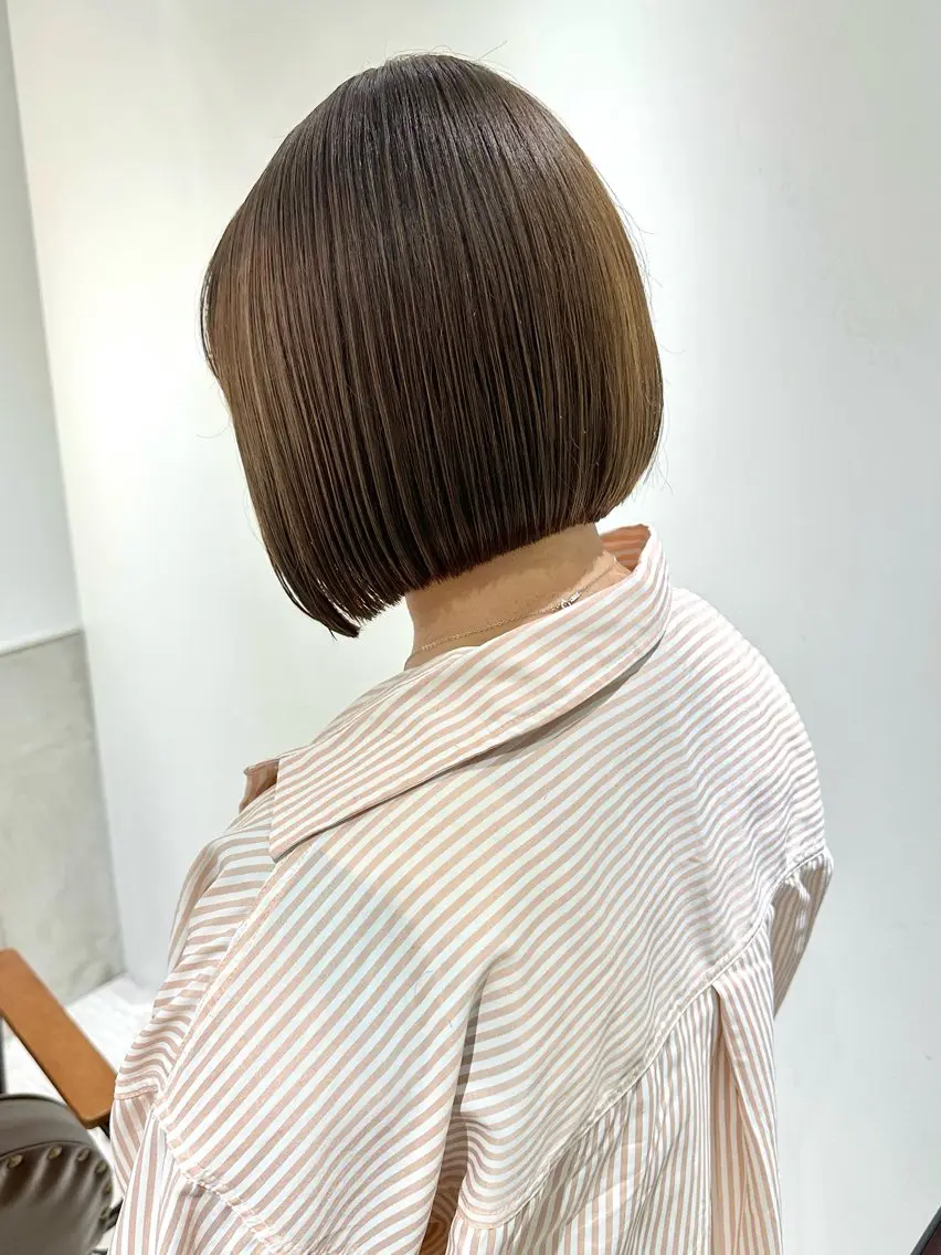ショート カラー 髪質改善 縮毛矯正/ レイヤー/銀座/本木のヘアスタイル