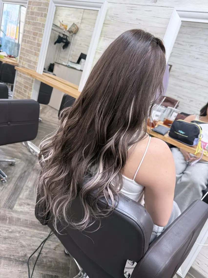 ロング カラー エクステ ヘアカラー エクステ 北沢 隆のヘアスタイル