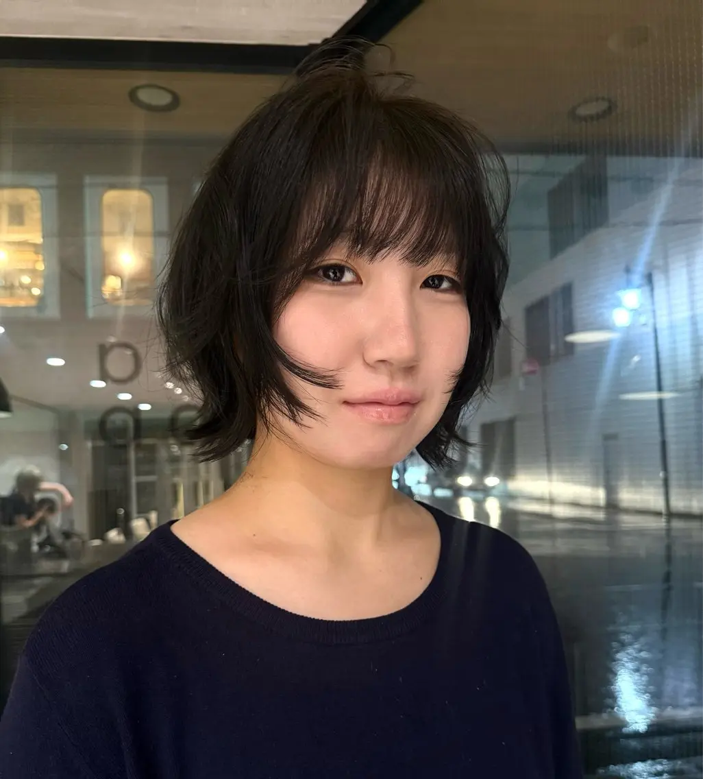 ショート カット ヘアカラー オリーブベージュ/ レイヤー/yuzuのヘアスタイル