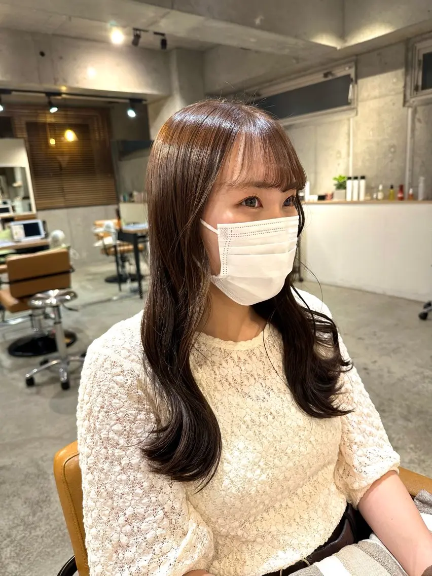 ロング カラー ブラウンカラー 韓国レイヤー・ボブ/ 暖色⭐️優香⭐️のヘアスタイル