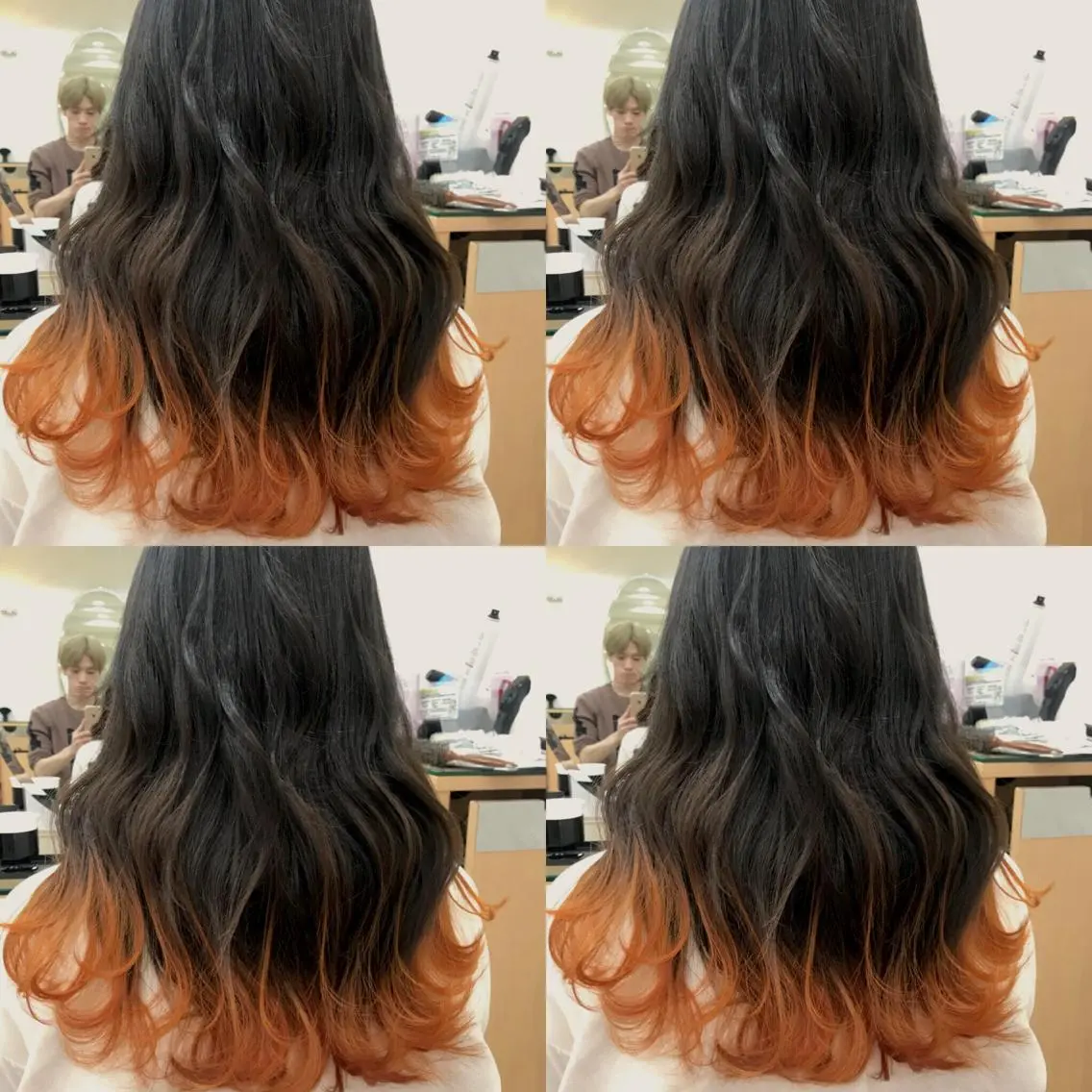 カラー ブリーチ オレンジ ✨艶ブリーチカラー ✨四ノ宮裕己のヘアスタイル