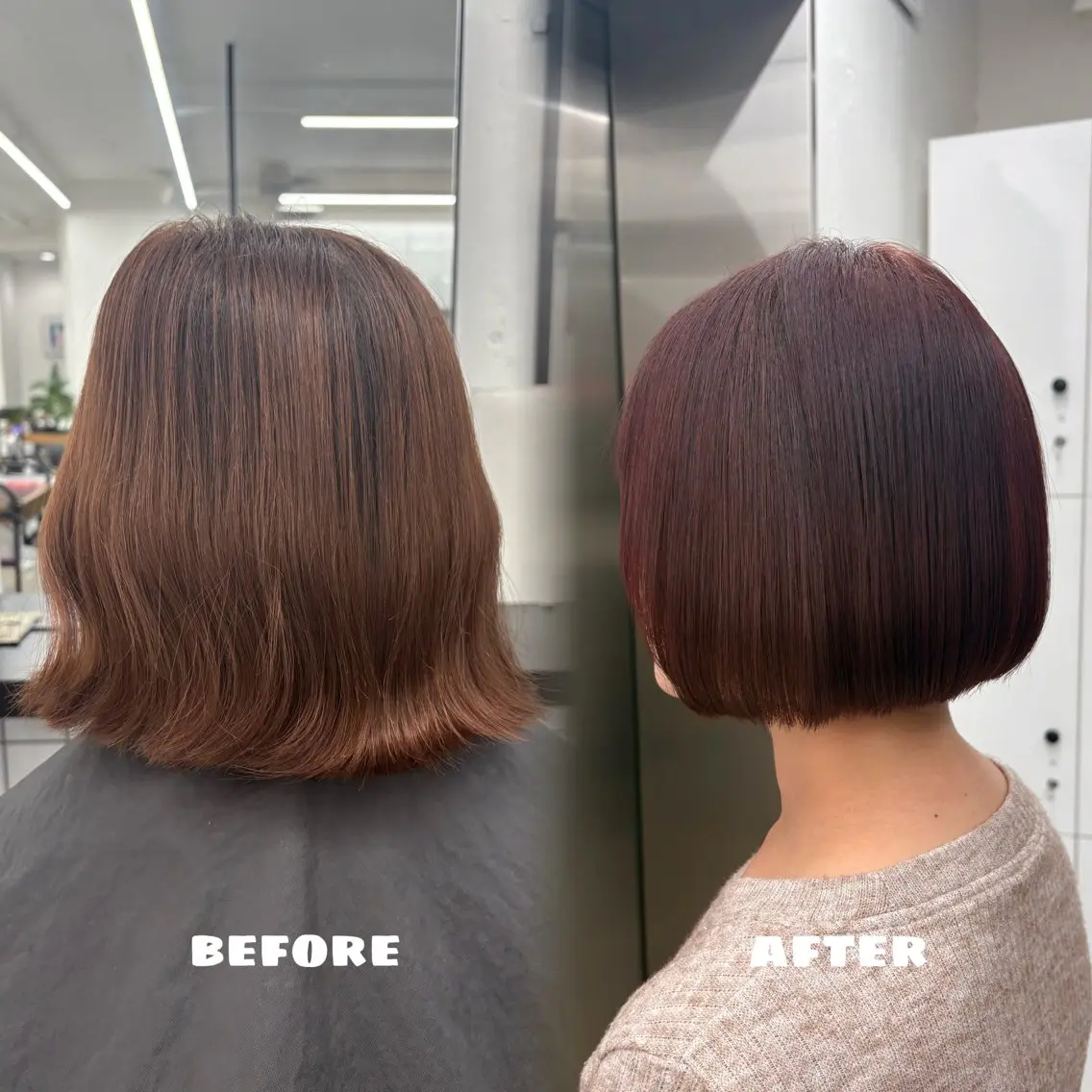 ショート カラー レッドカラー ボブ カット ヘアカラー 🌟ゆりあ🌟 JILLSTUDIOのヘアスタイル