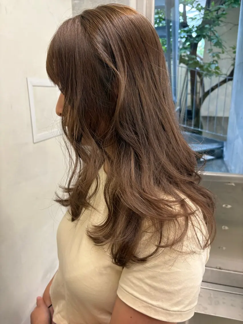 ロング カラー カット ヘアカラー トリートメント レイヤー/柔色 カラー/SAkiのヘアスタイル