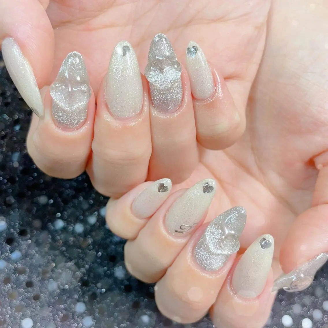 ネイル ハート ハンドネイル ハンドケア MoON...❤︎ MeGuのネイルデザイン