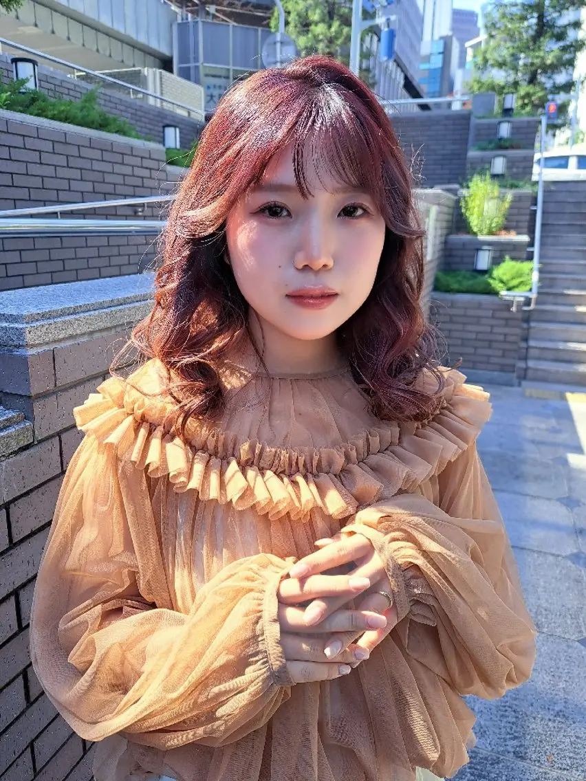 ミディアム カラー ヘアアレンジ カシス ヘアカラー トリートメント HIME. ＊*ヒメドットのヘアスタイル