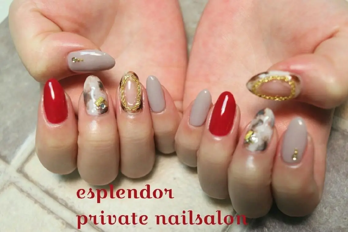 ネイル べっ甲ネイル esplendor  小野寺のネイルデザイン