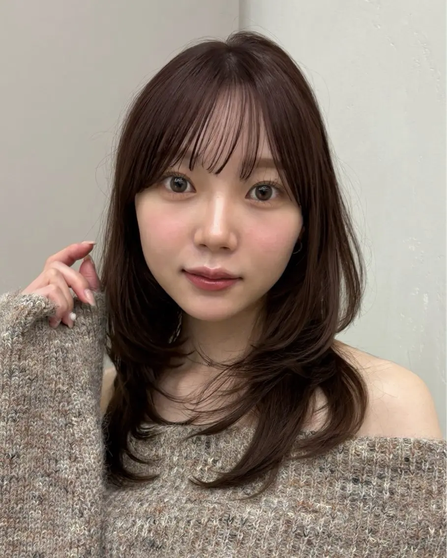 ミディアム カラー カット ヘアカラー manami/ ハッシュレイヤーのヘアスタイル