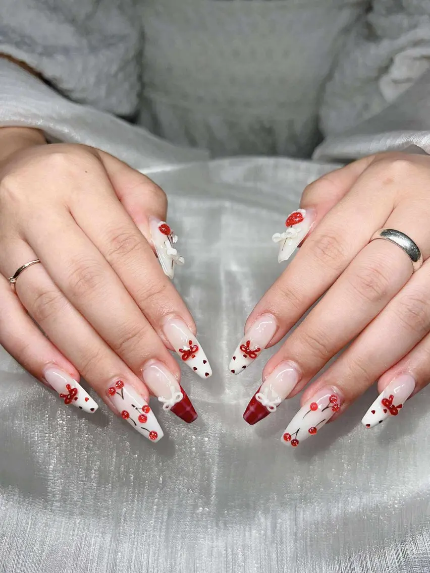 ネイル 長さ出し グラデーション 卒業式 キラキラネイル マグネットネイル ハンドネイル Lee Nailsのネイルデザイン