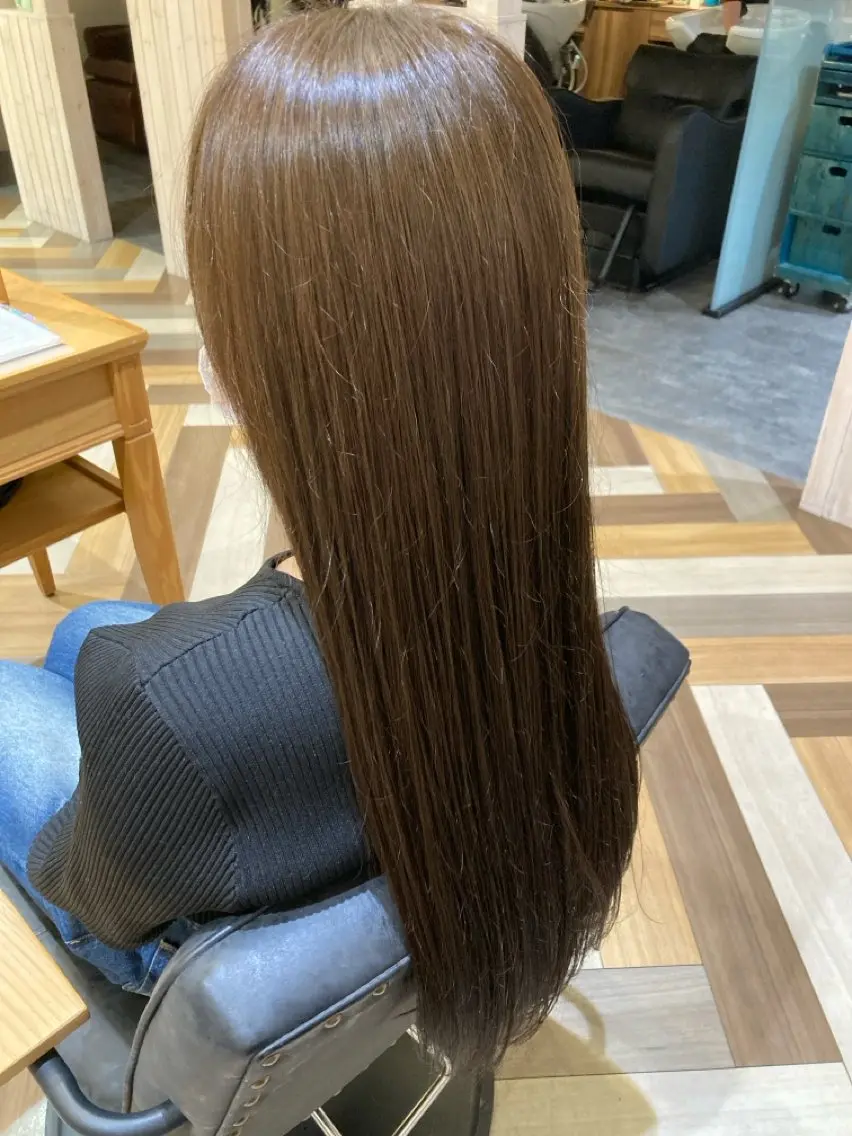 ロング カラー ブラウンカラー オリーブブラウン 大西 瞭弘のヘアスタイル