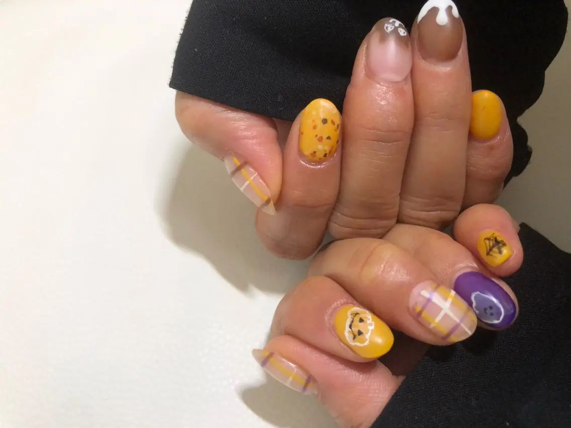 ◾️オフ無 💜デザインもりもりコース(両手でアート8本以上〜)の写真