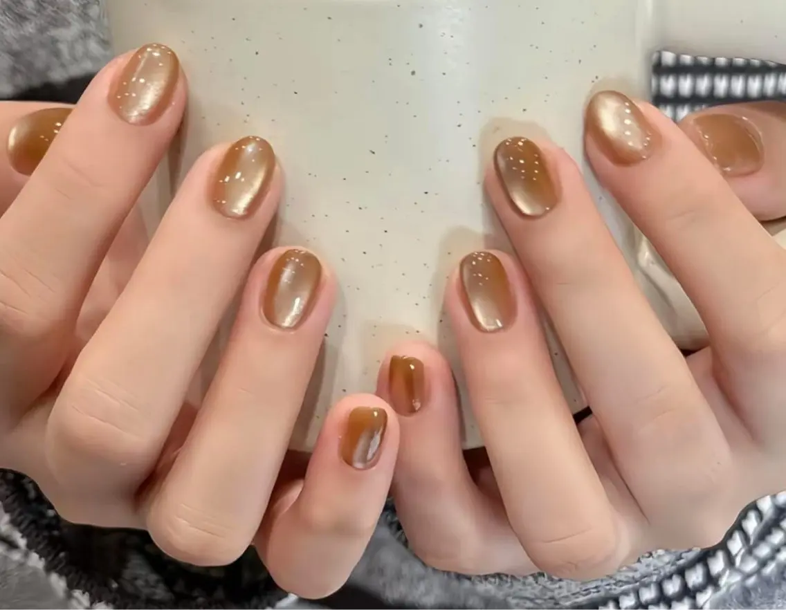 ネイル ハンドネイル 🎀PG🩵 ネイルサロンのネイルデザイン
