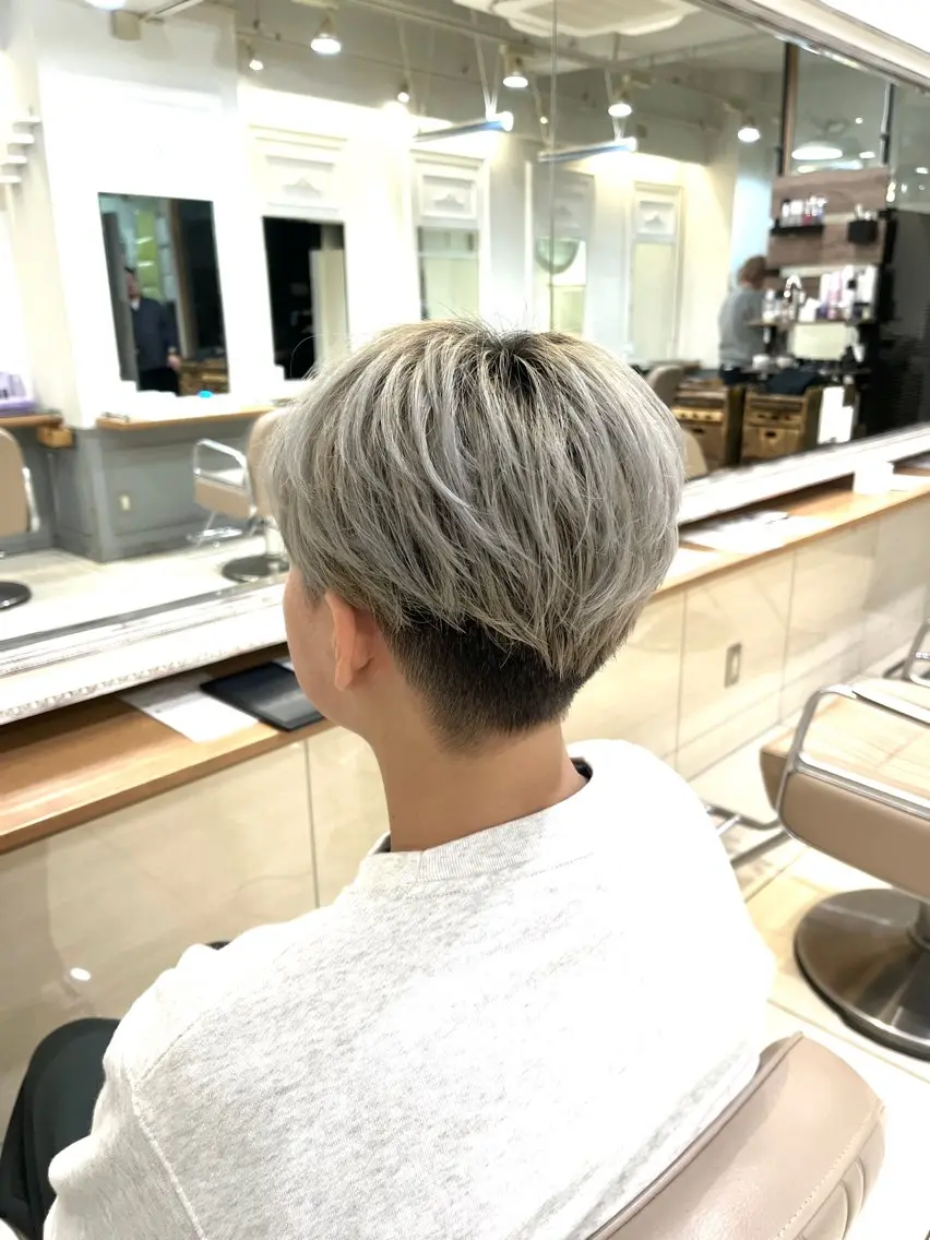 ショート メンズ マッシュ 刈り上げ カット 横浜/カットモデル 佐藤桃香 🦥のヘアスタイル