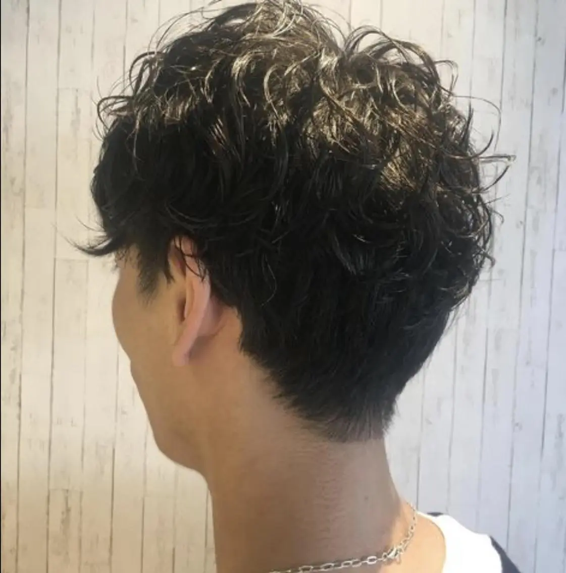 メンズパーマ+カットの写真