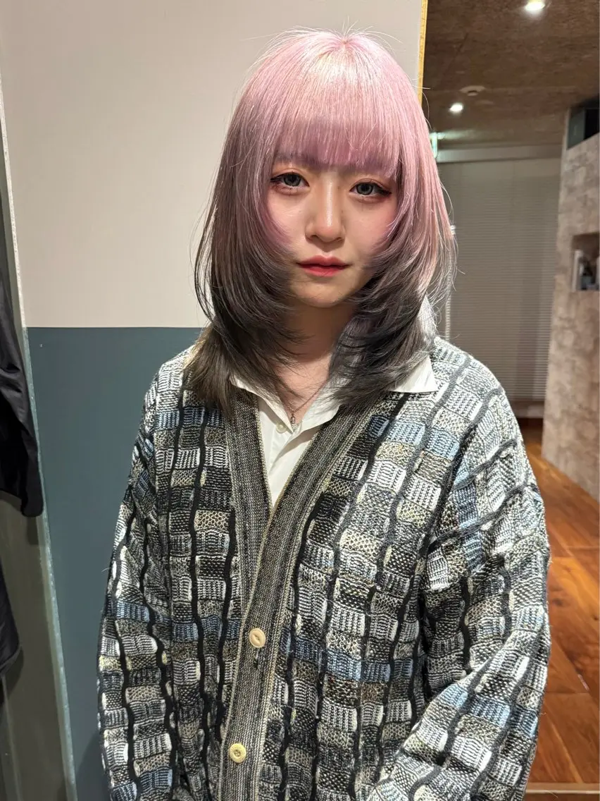 ミディアム カラー 似合わせカット カット ヘアカラー トリートメント mai / linoah˚✧のヘアスタイル