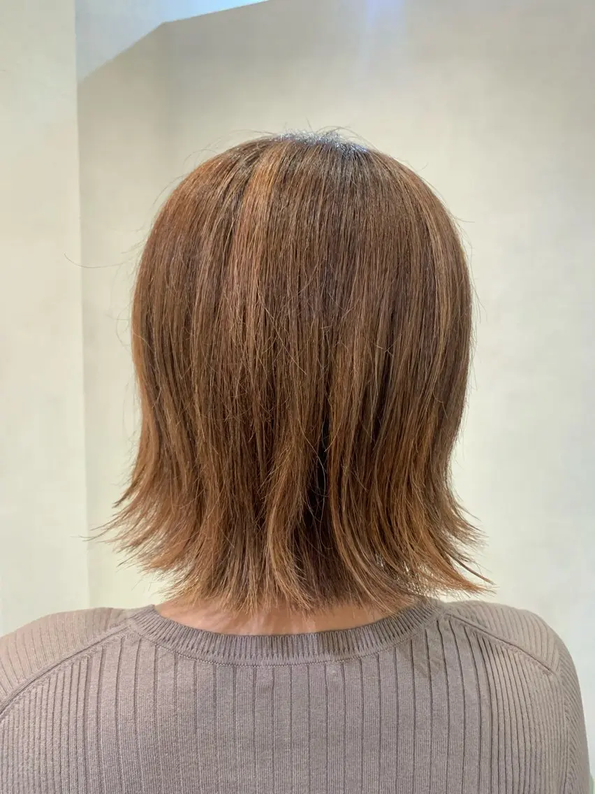 ショート ハイライト レイヤーカット トリートメント 白髪世代特化 🌿飯塚京橋のヘアスタイル