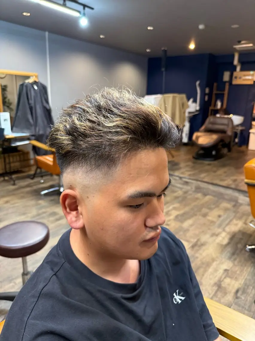 ショート カラー パーマ メンズ SKY FIELD 吾妻のヘアスタイル