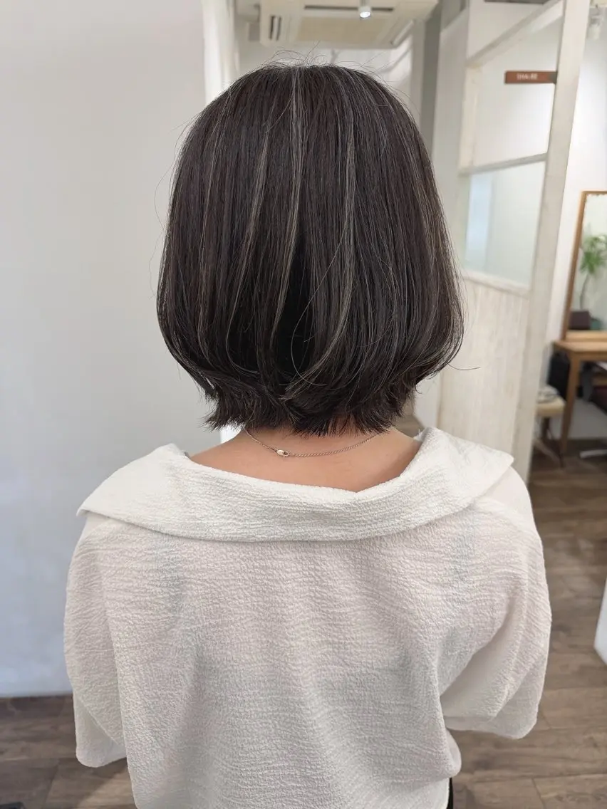 ミディアム カラー ヘアカラー トリートメント ハイライト⭐️上野 高広のヘアスタイル