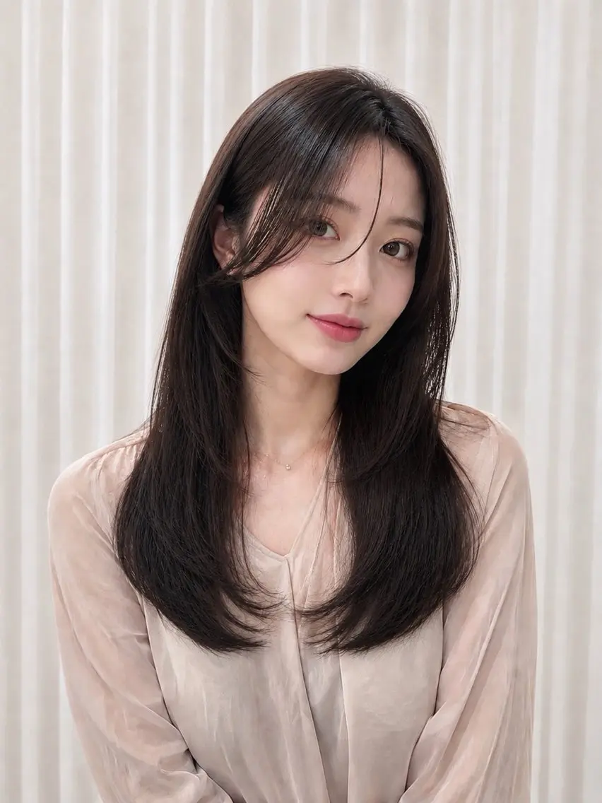 ロング カラー カット ヘアカラー トリートメント ヘッドスパ 💎レイヤー/韓国 💎石戸谷のヘアスタイル
