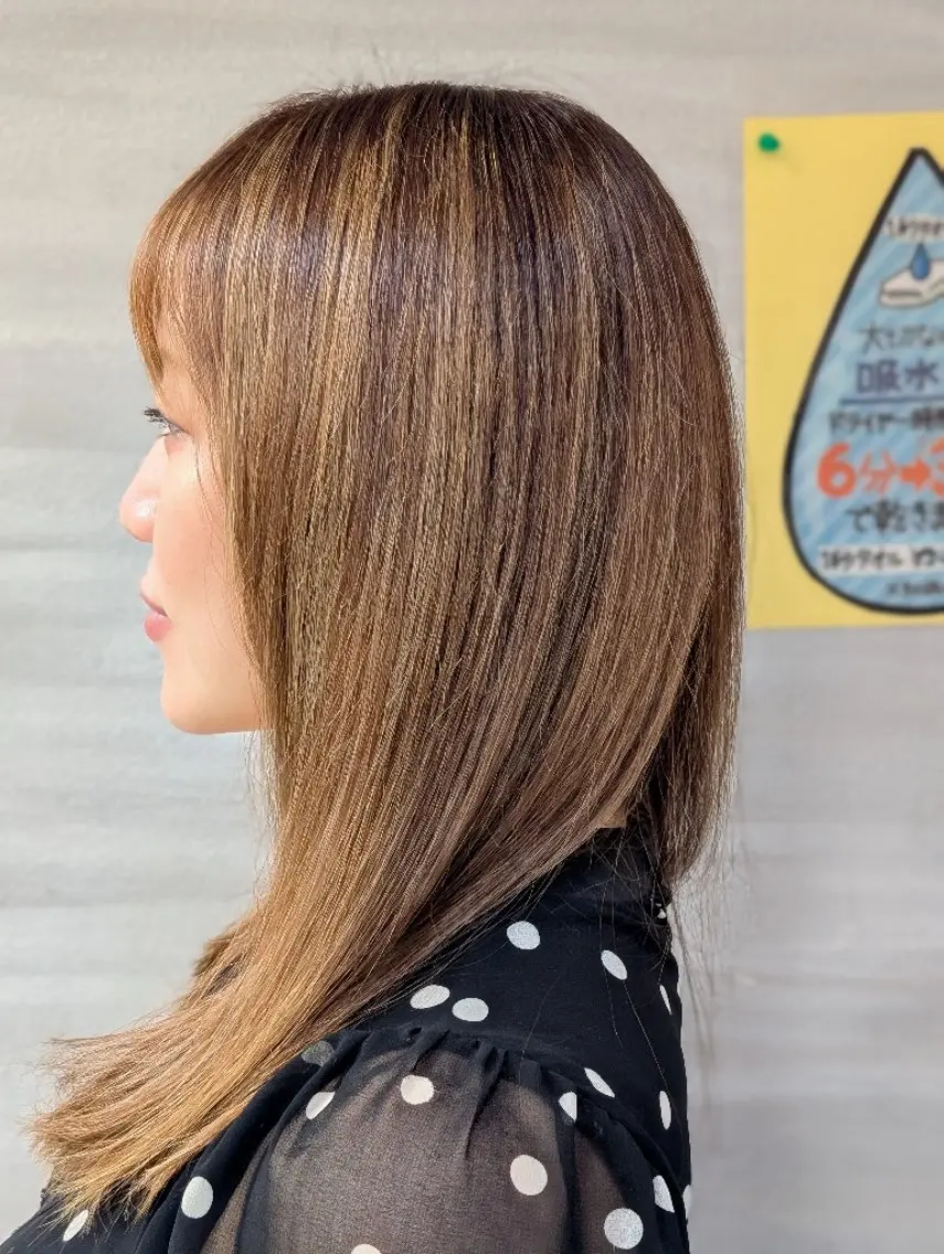 ロング カラー ハイライトカラー ハイライト カット ヘアカラー トリートメント 伊藤 和也のヘアスタイル