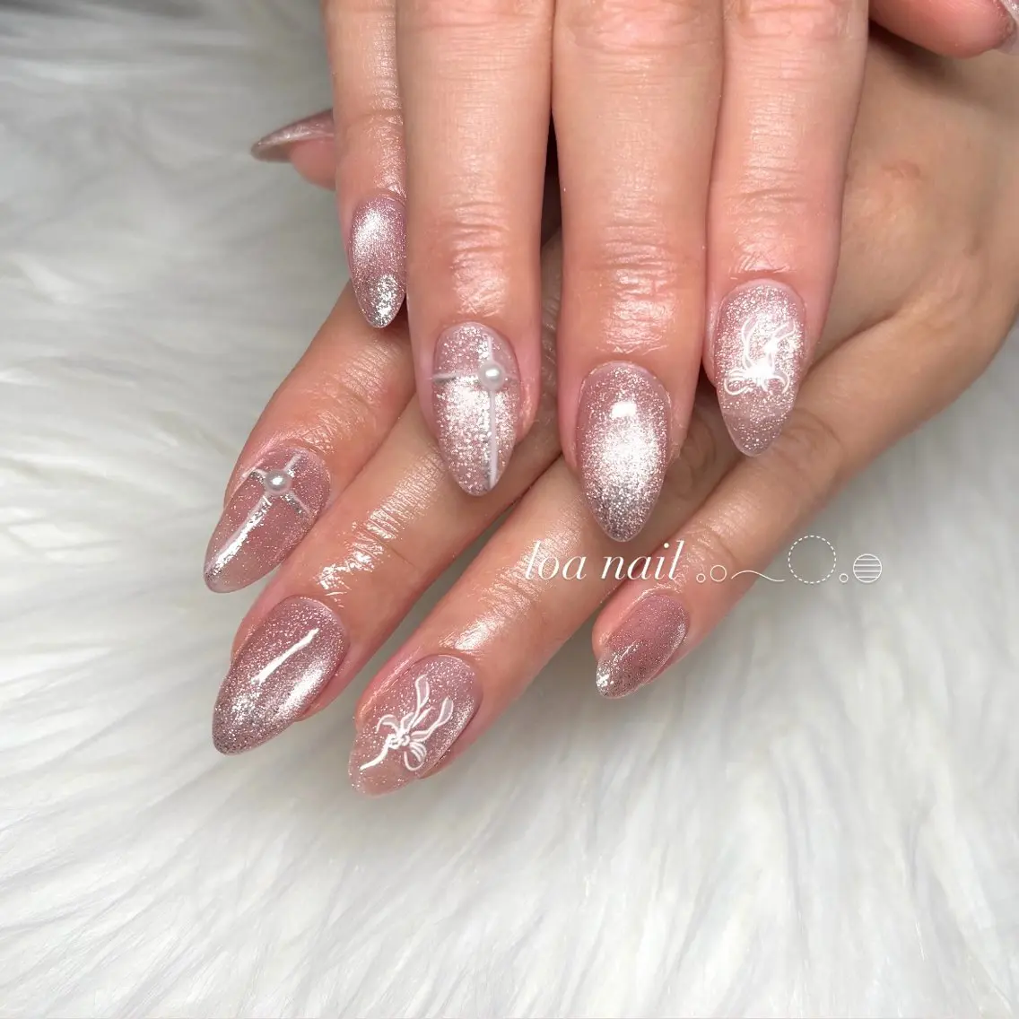 ネイル フラッシュネイル マグネットネイル ハンドネイル loa nailのネイルデザイン