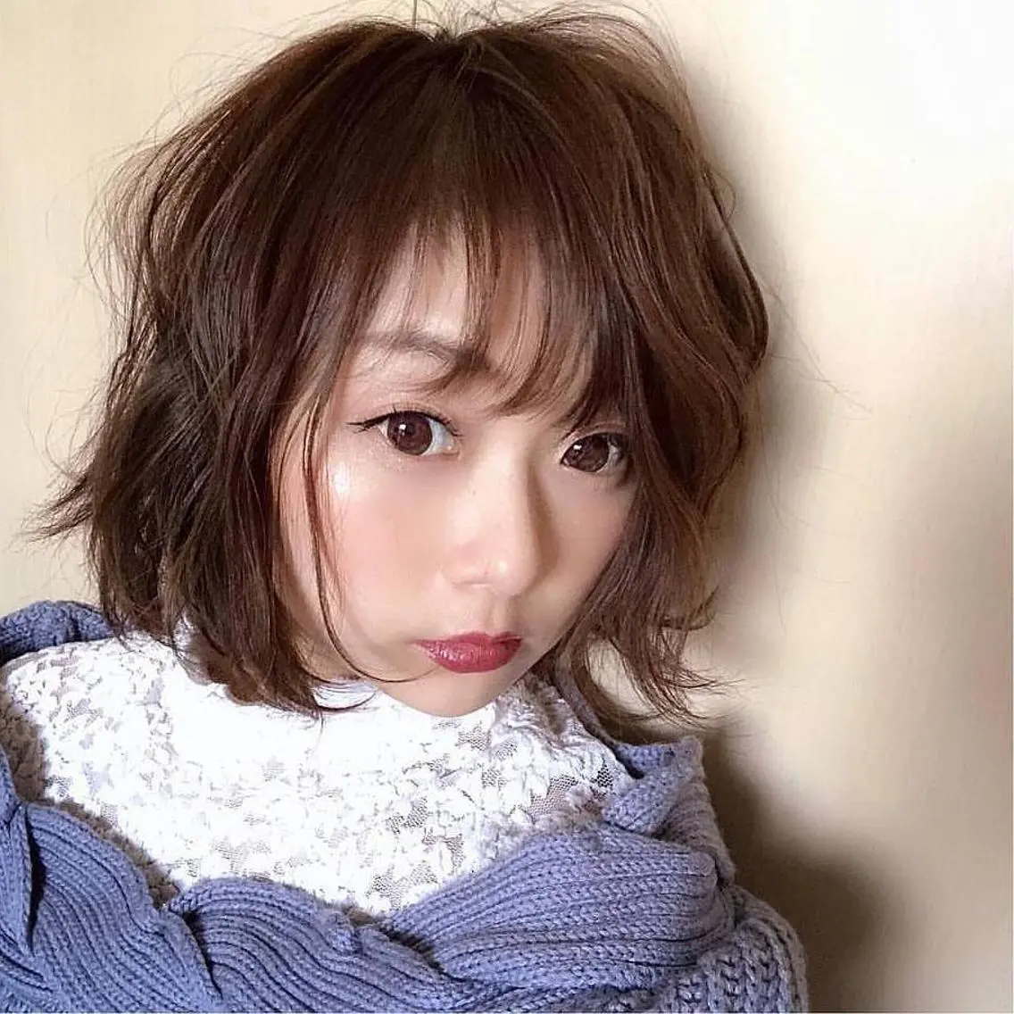ミディアム アッシュ ヘアカラー 縮毛矯正 Luana. 細澤のヘアスタイル