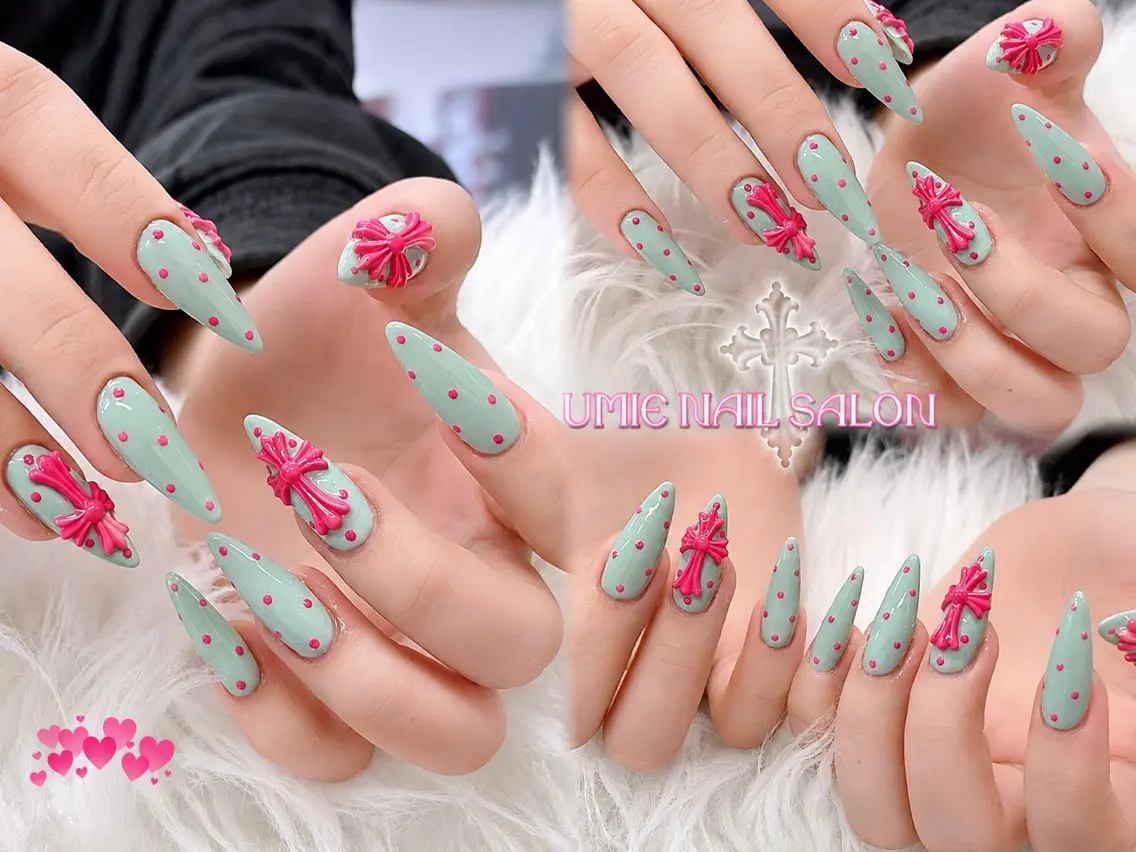 ネイル フットネイル フレンチネイル ジェルネイル ガラスフレンチ マグネットネイル UMIE NAIL SALONのネイルデザイン