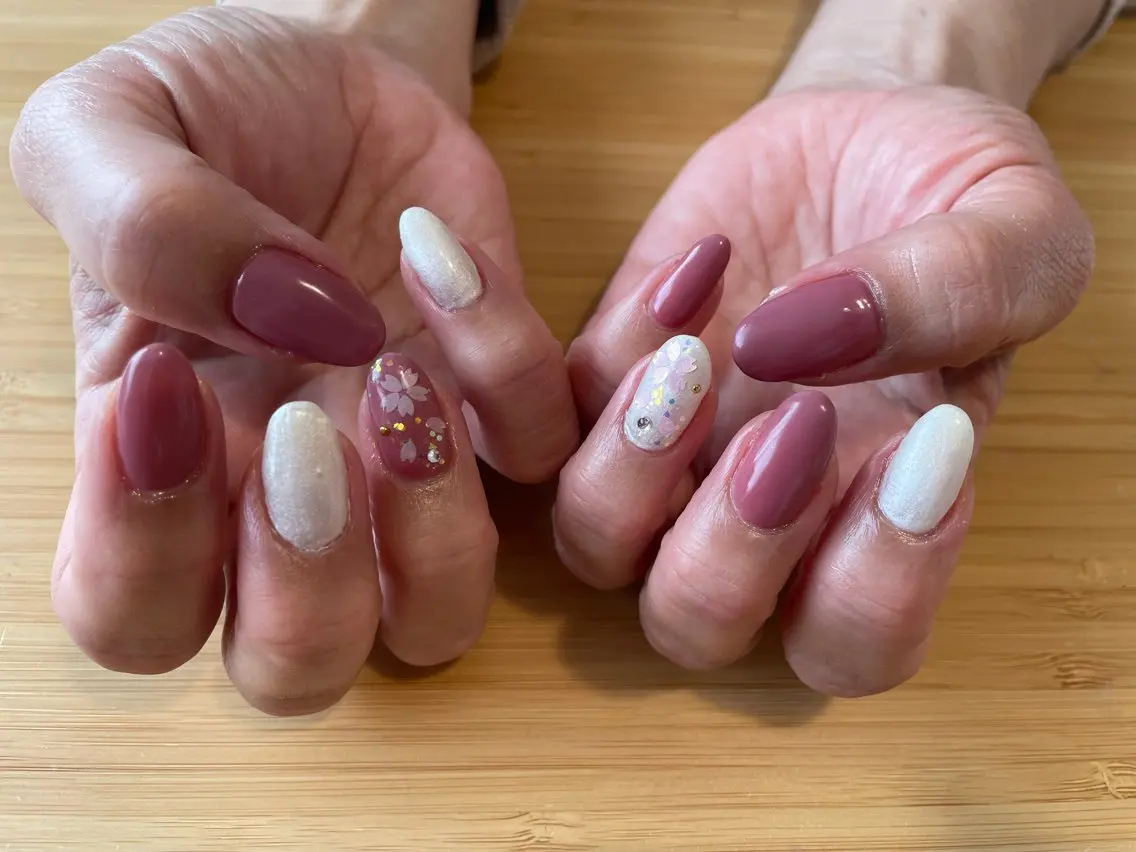 ネイル 桜ネイル ハンドネイル Nailist Missaのネイルデザイン