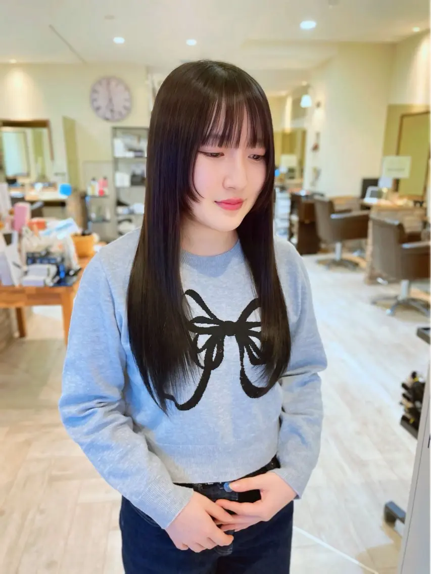 ロング カット ヘアカラー トリートメント ✨レイヤーお任せ✨ 林有里子のヘアスタイル