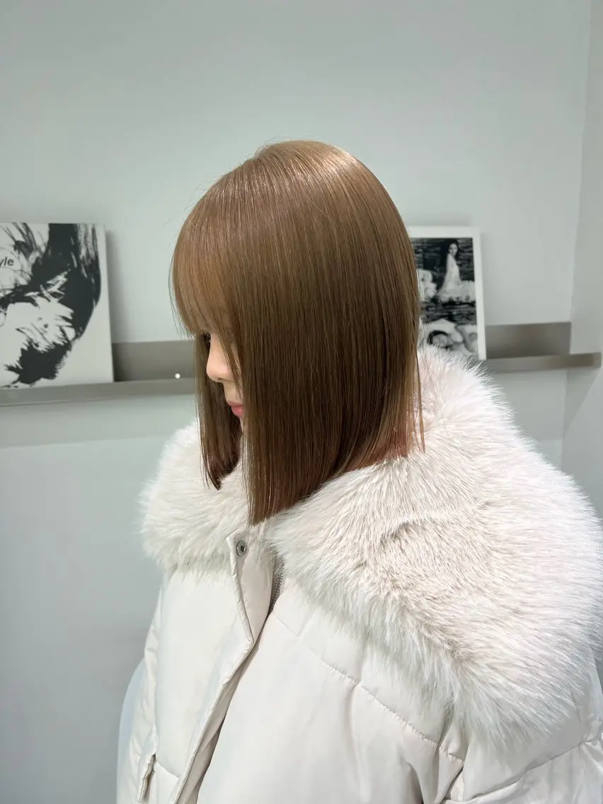 ミディアム カラー ヘアカラー Risa/盛れる レイヤー/艶カラーのヘアスタイル